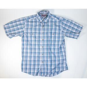 Wrangler Short Sleeve Button Up Mens Size L